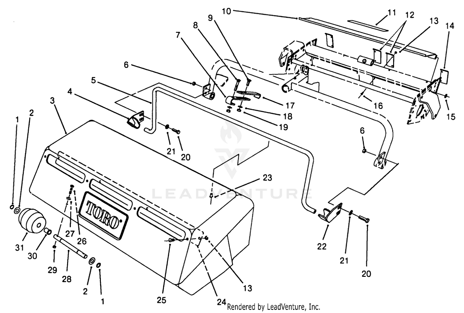 Grass Collection System Model No. 03433 (optional)(front Cutting Unit Basket Assembly)