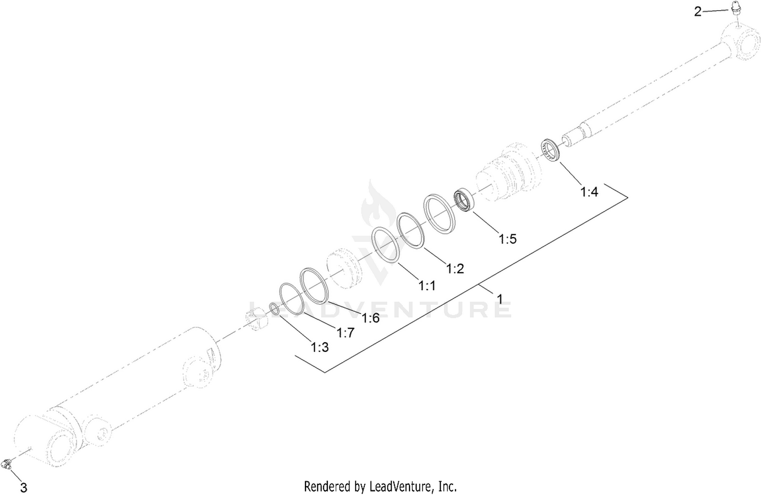 Hydraulic Cylinder Assembly No. 107-2033