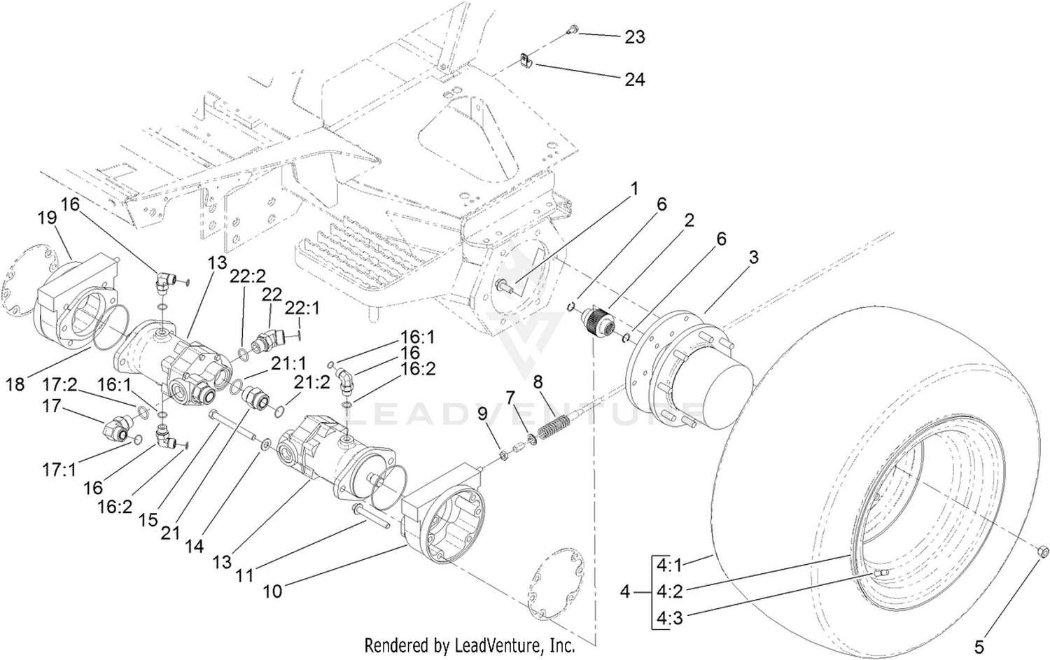 Front Drive and Brake Assembly