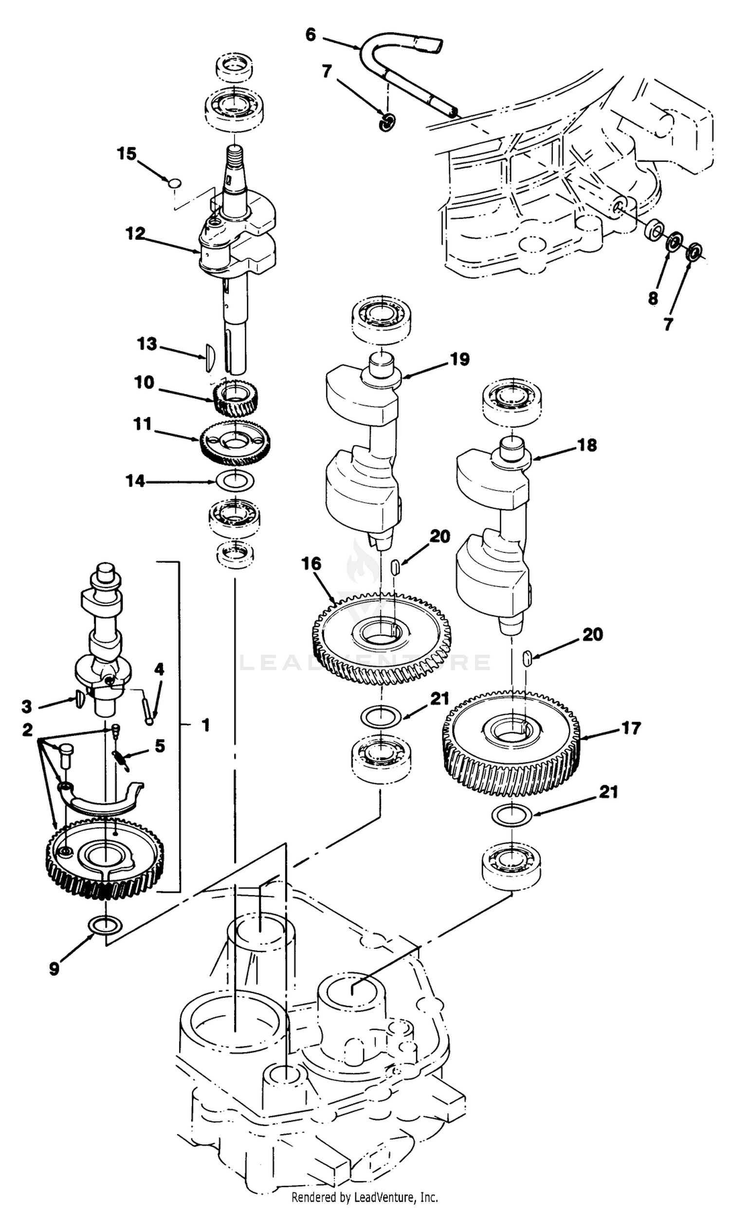 12hp Engine Crankshaft  Camshaft Assembly