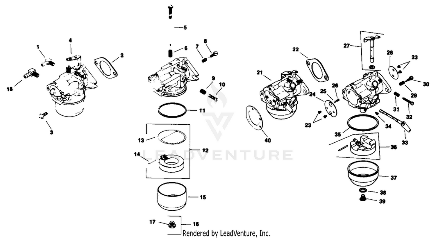 Carburetor-Engine Assembly-Kohler Model No. M16s-711533