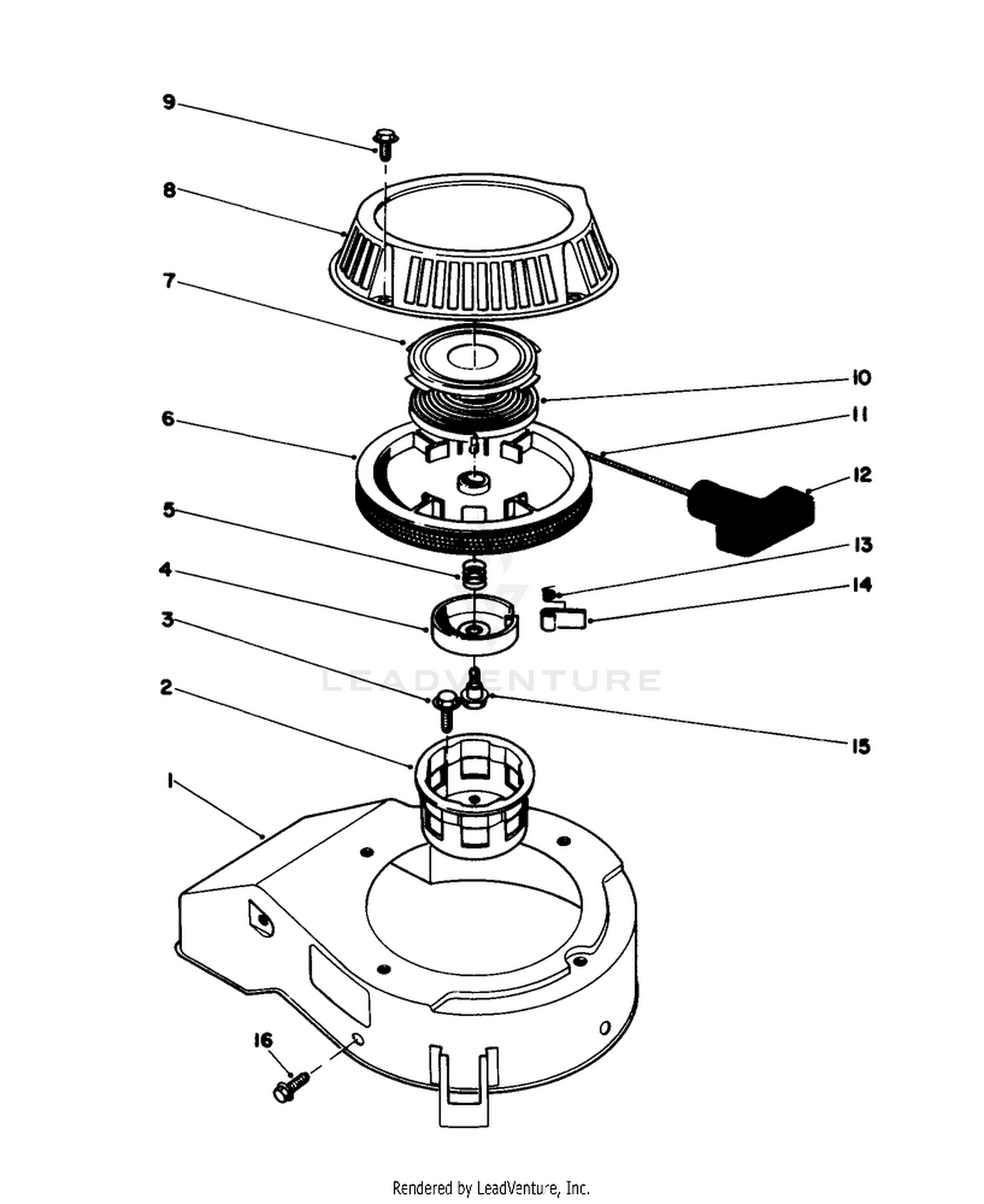 Recoil Assembly (engine Model No. 47pf5  47pg6)