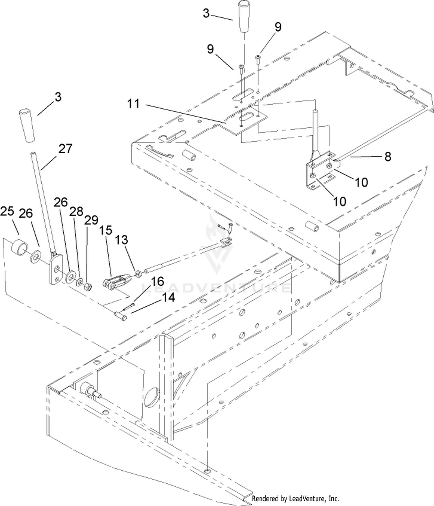 Throttle and Lift Lever Assembly