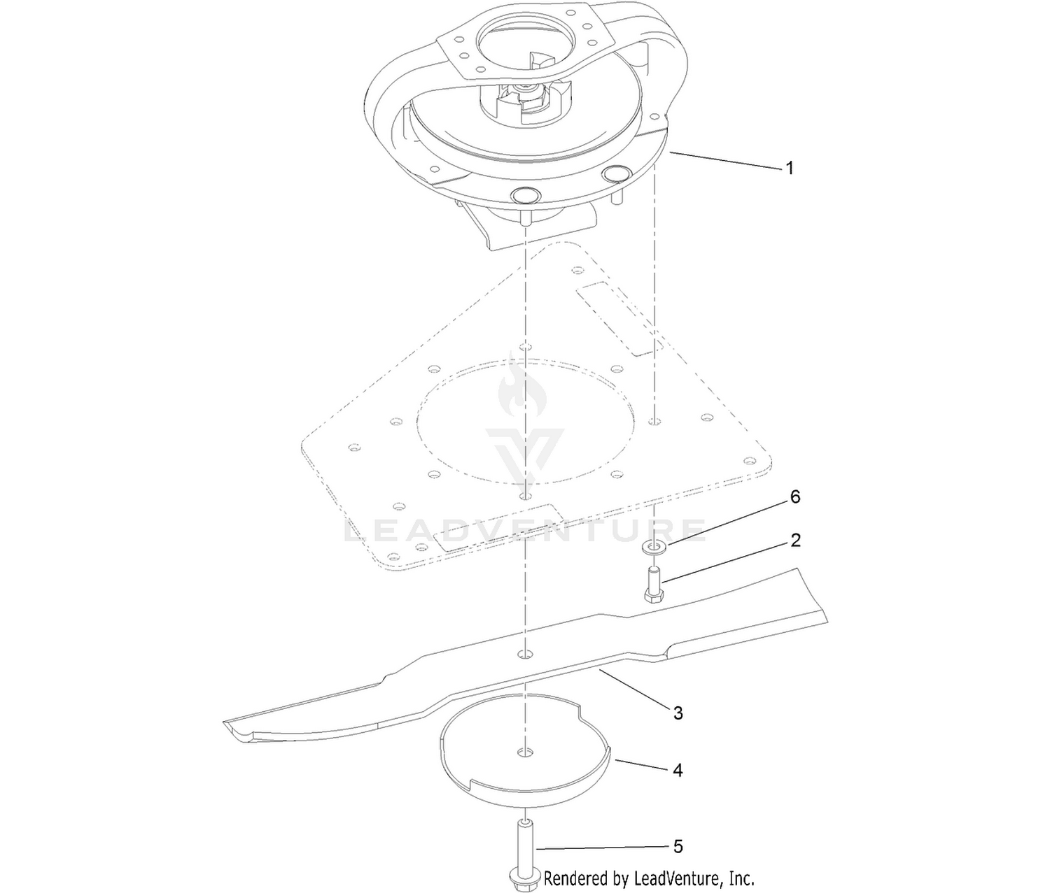 Front Deck Driving Spindle Assembly