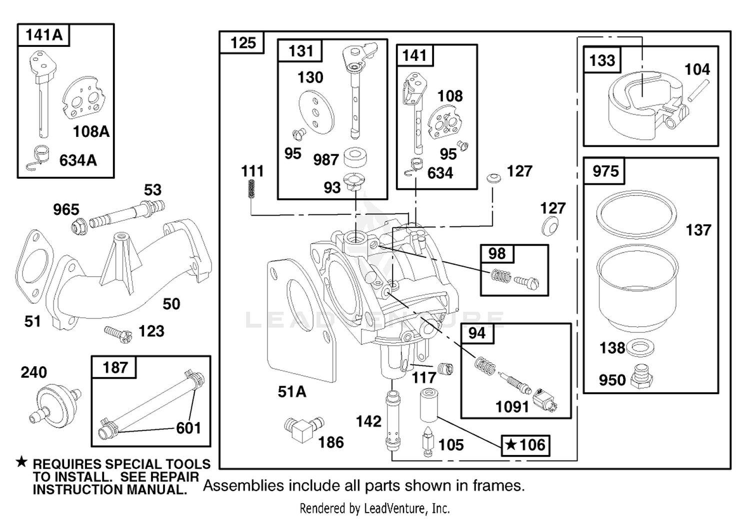 Engine Briggs  Stratton Model 283707-1156-E1 4