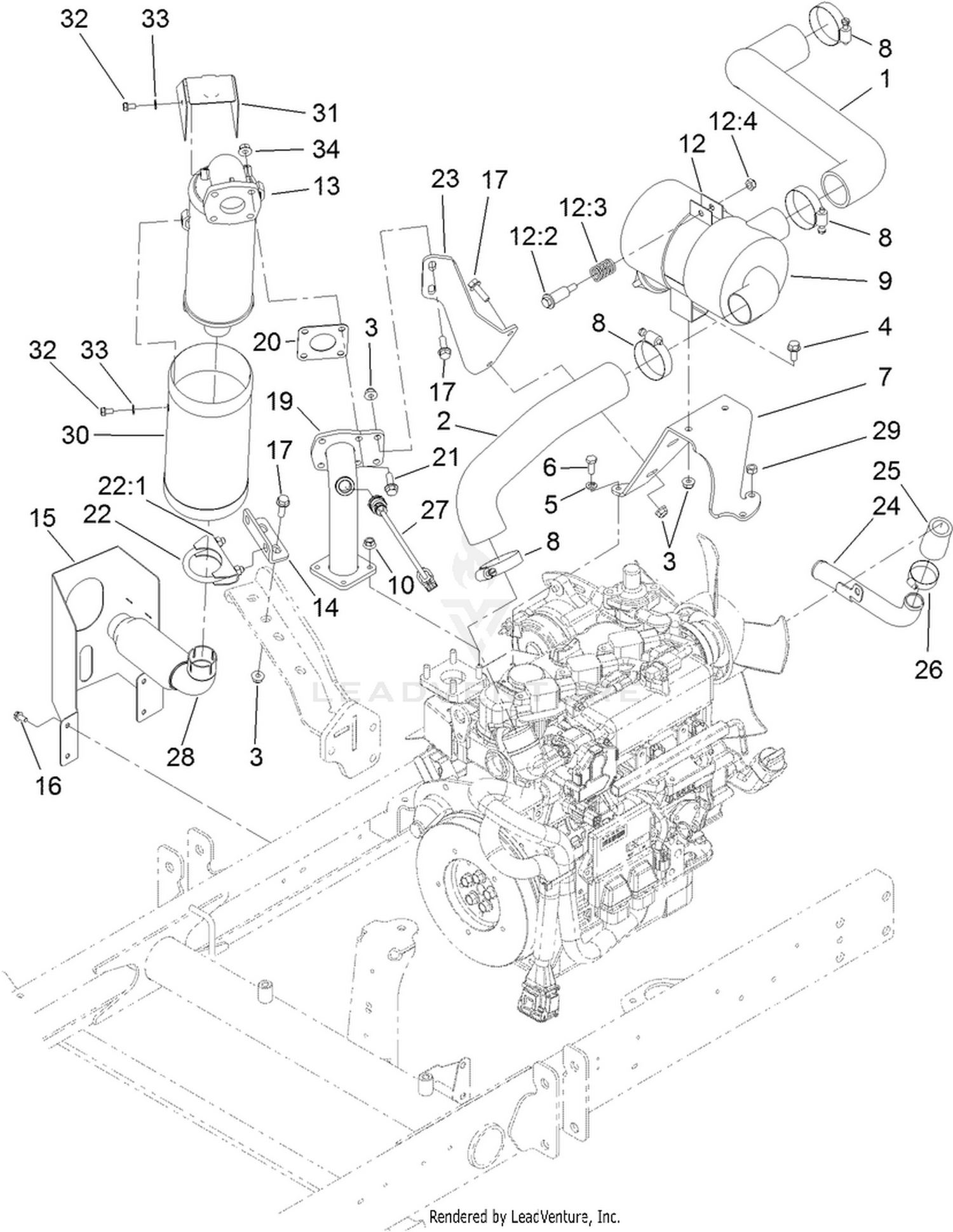 Air Cleaner and Exhaust Assembly