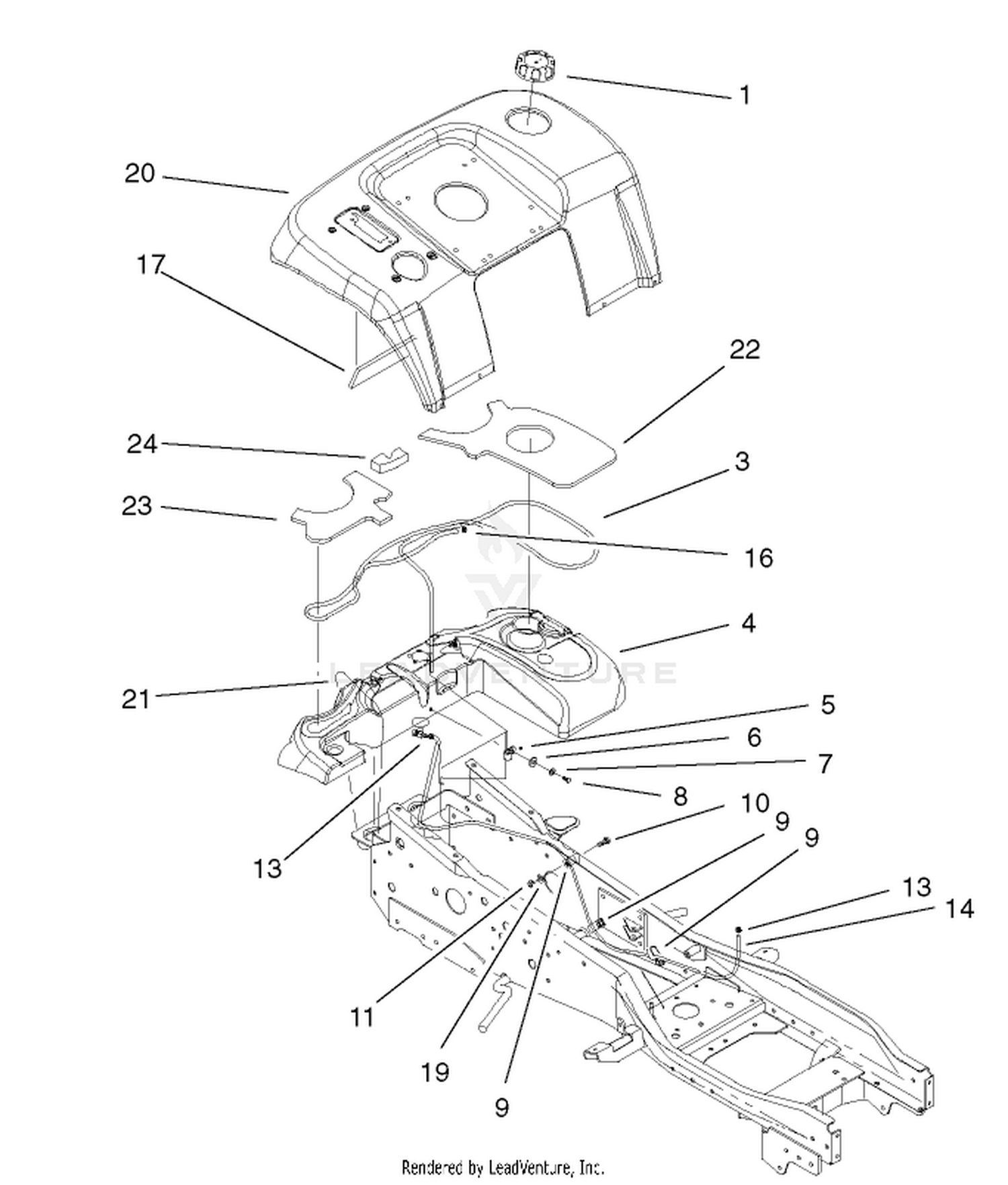 Fender  Fuel System Assembly