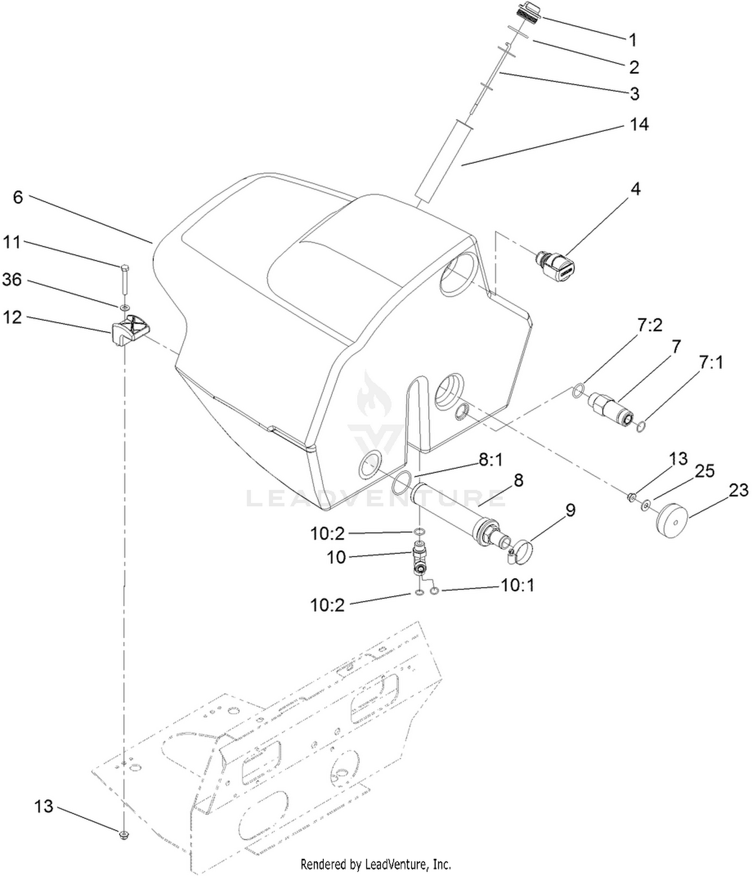 Hydraulic Filter and Reservoir Assembly