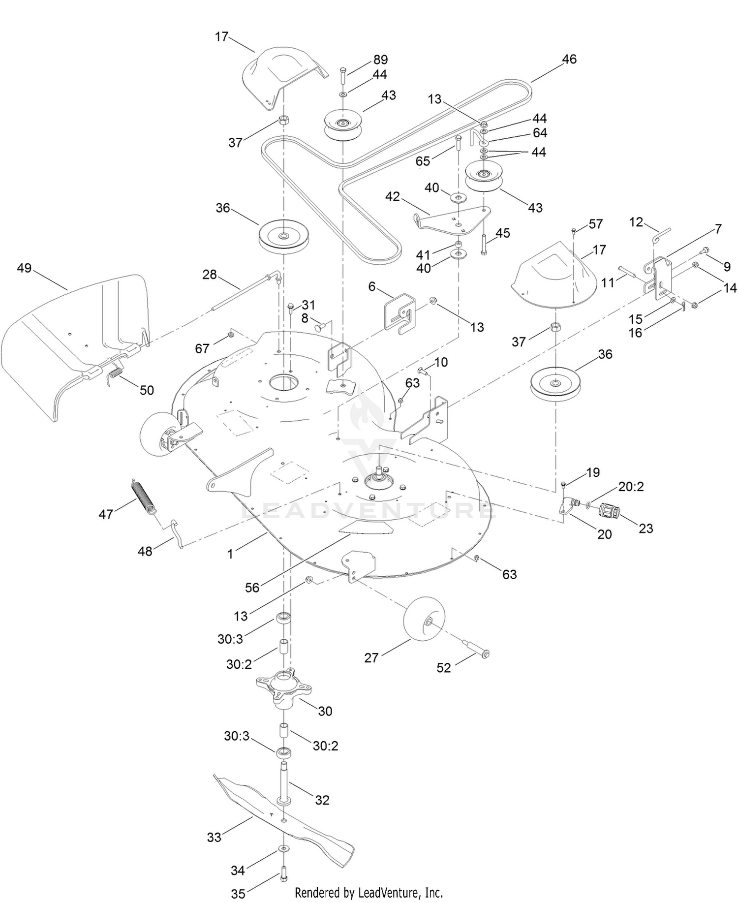 42 Inch Deck Assembly