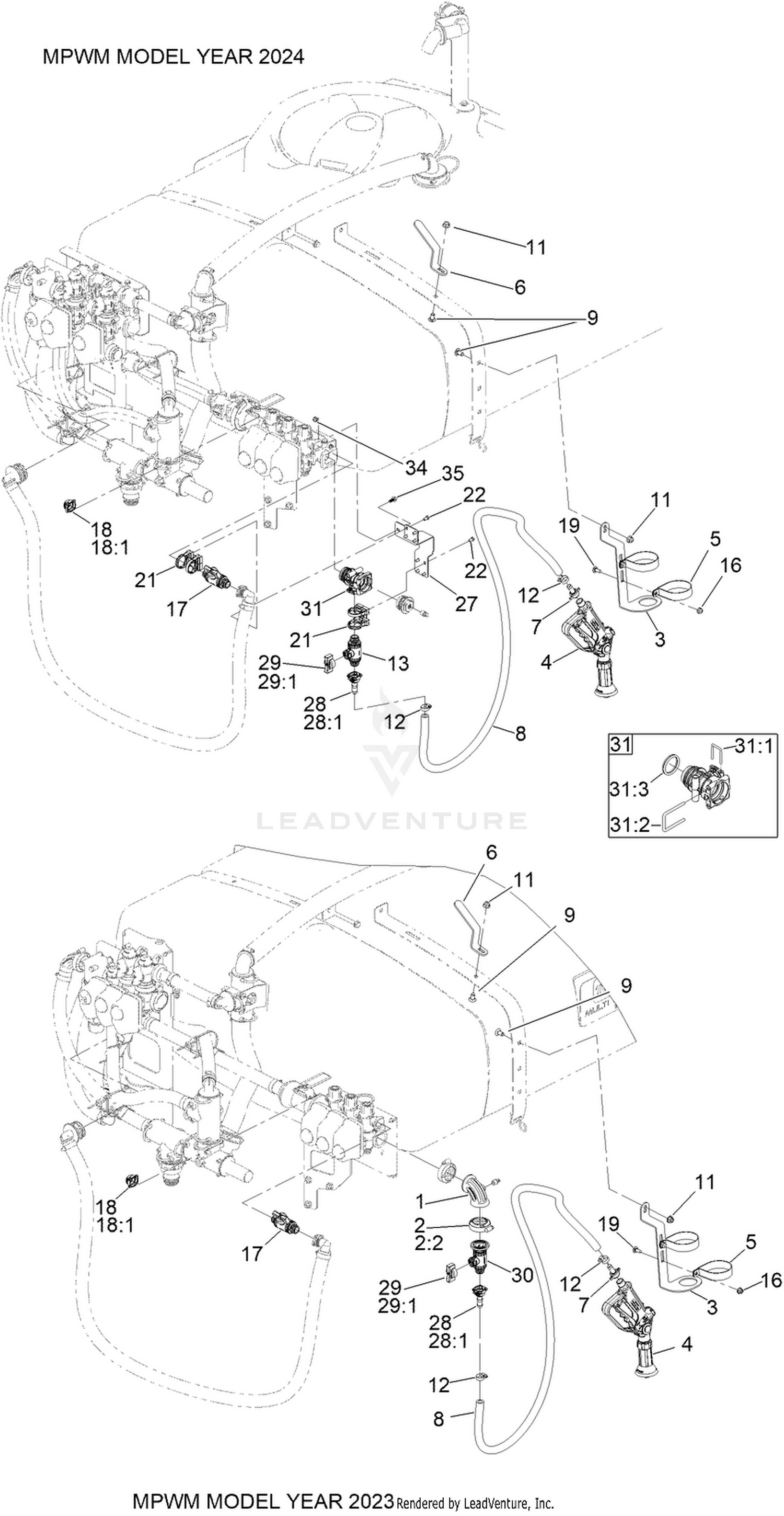 MPWM Hand Spray Wand Kit Assembly