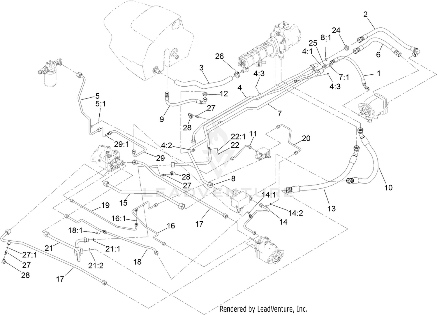 Traction Hydraulic Circuit Assembly