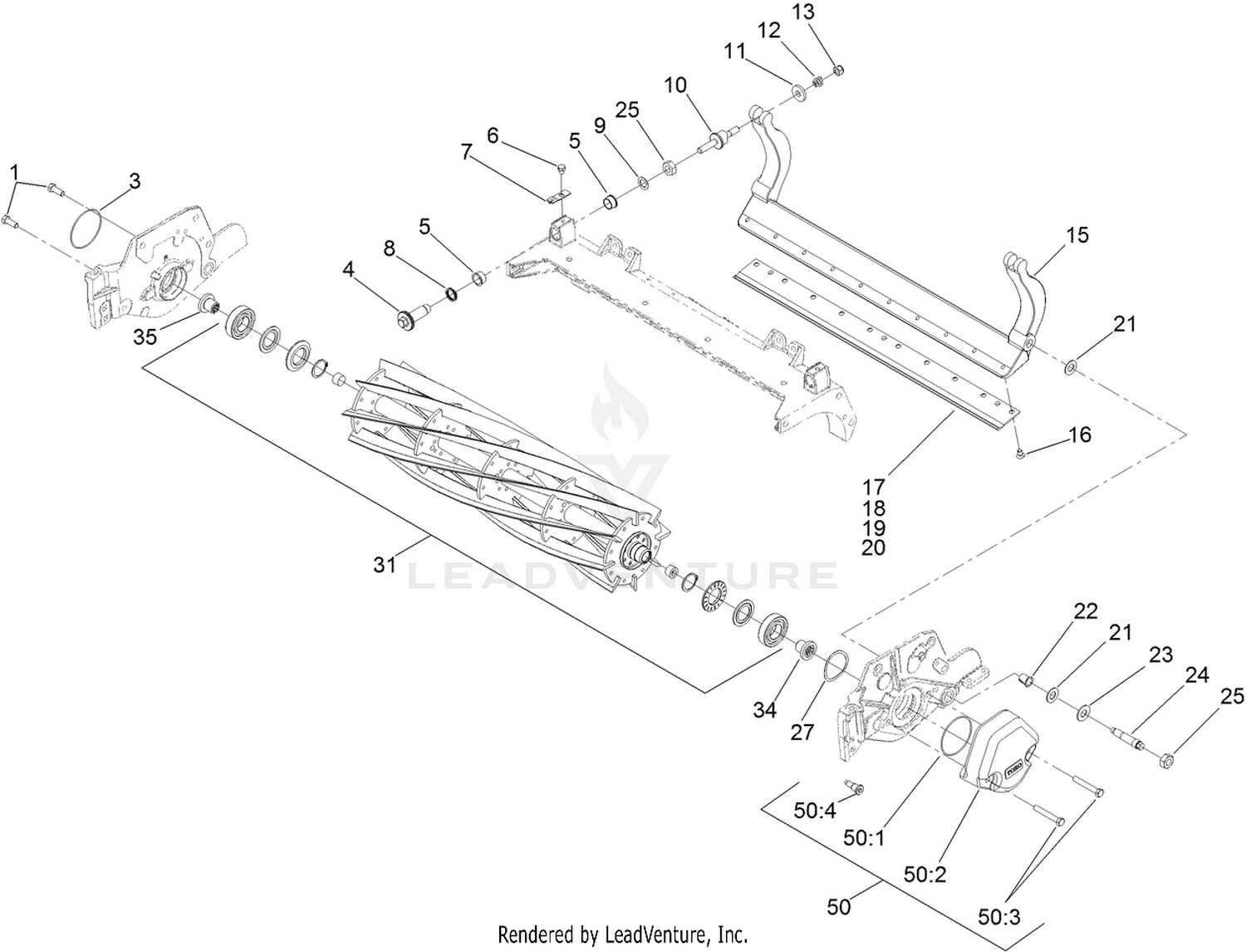 Reel and Bedbar Assembly