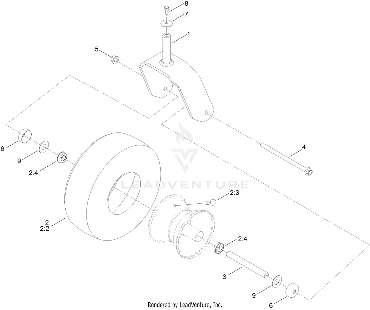 Tire and Caster Assembly