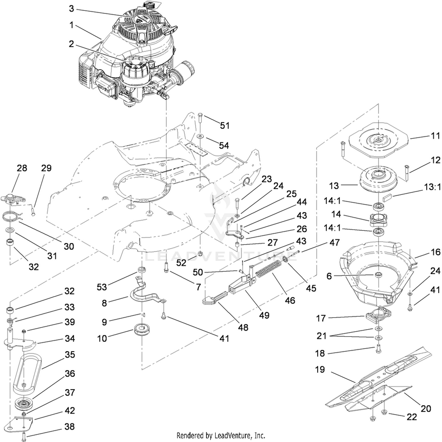 Engine and Blade Assembly
