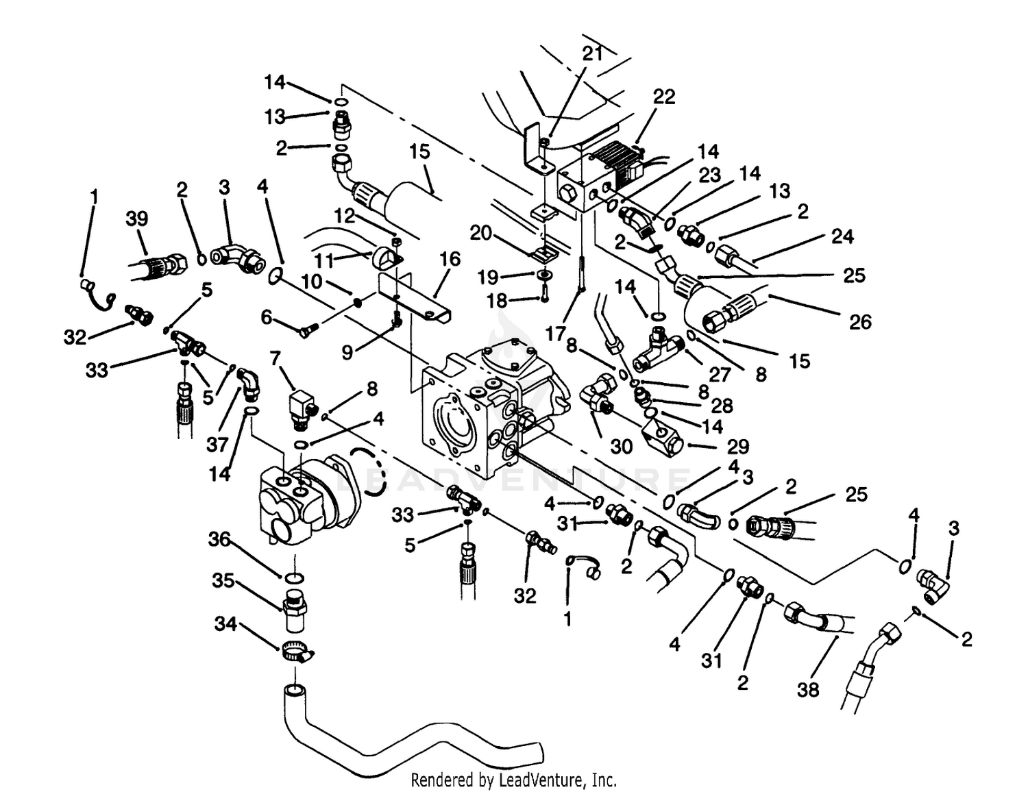 Hydraulic Pump Fittings Assembly