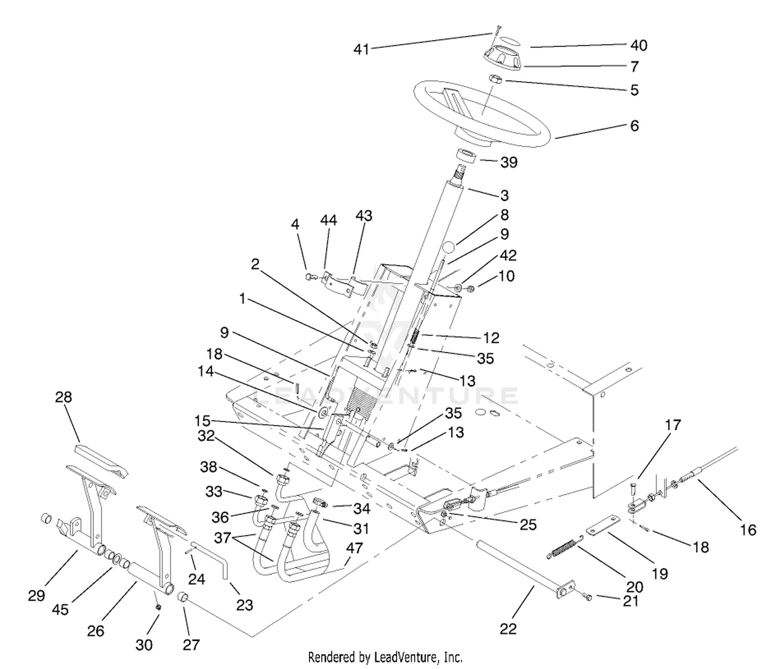 Power Steering  Brake Pedal Assembly