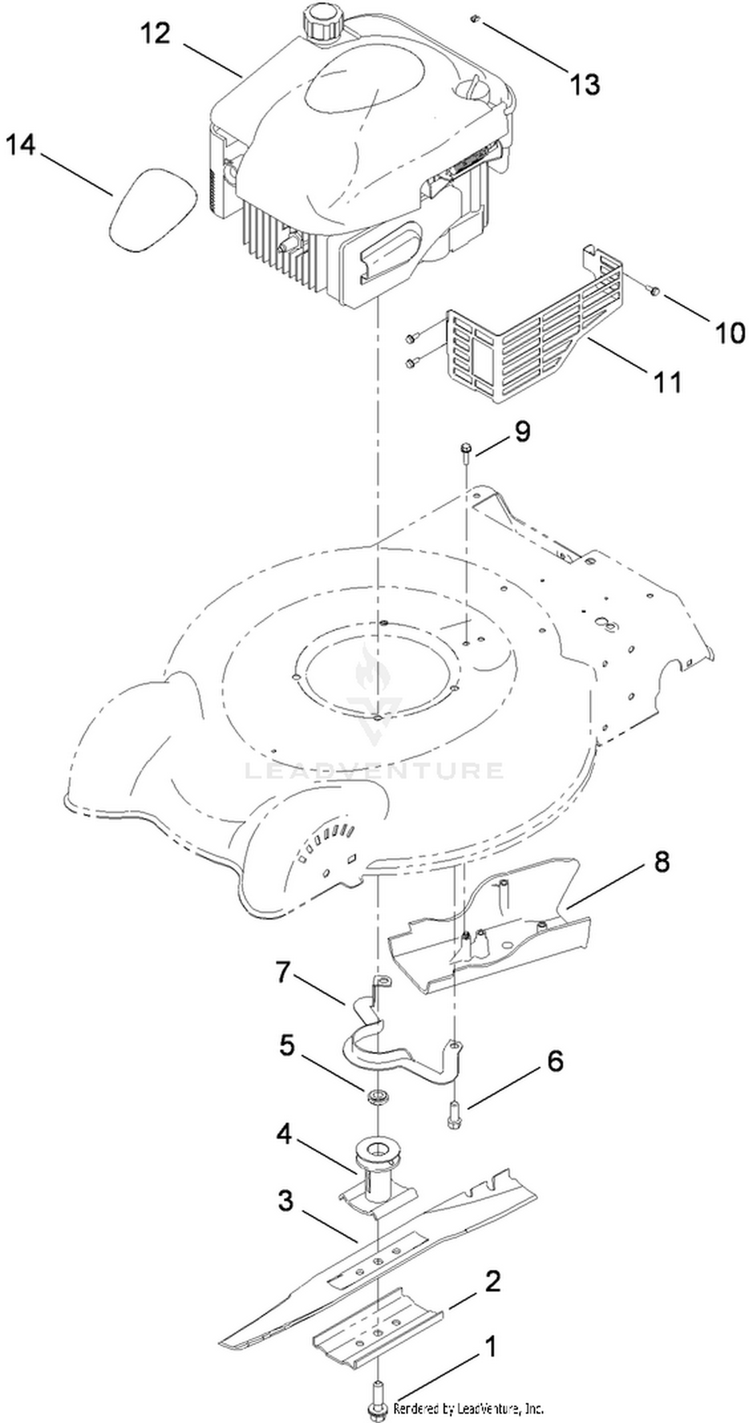 Engine and Blade Assembly