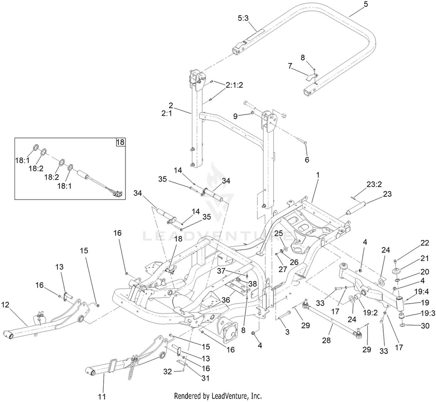 Frame and Roll-Over Protection System Assembly