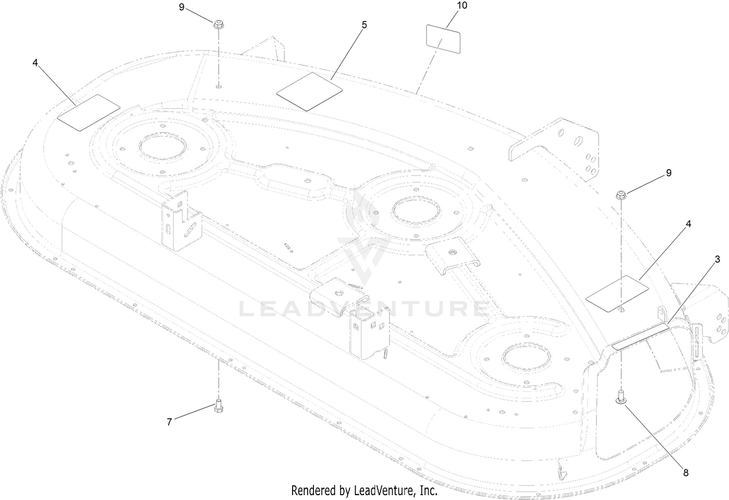 50 Inch Deck Decal Assembly No. 131-3606
