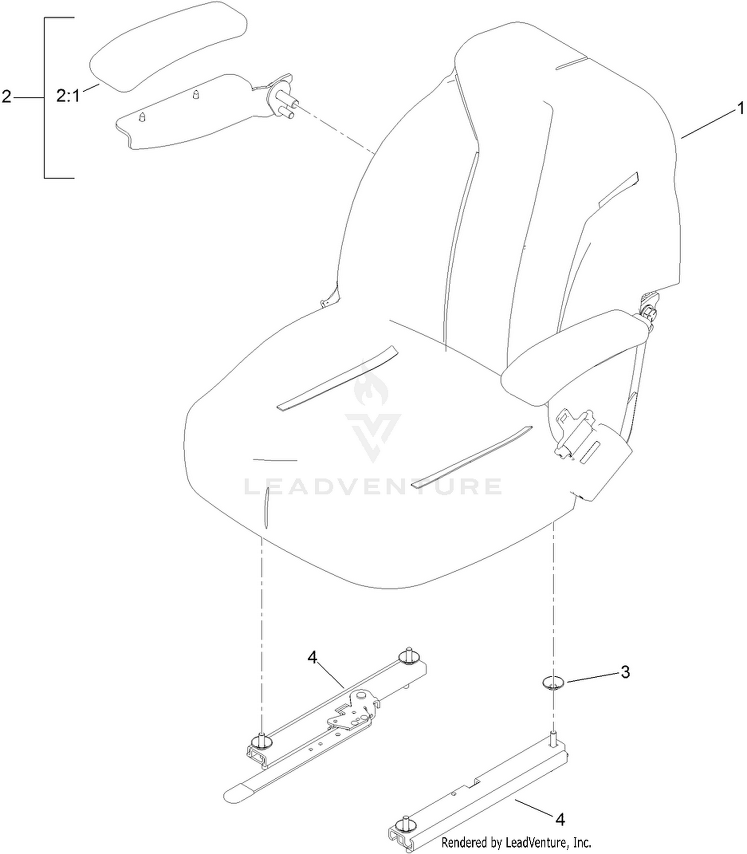 Seat and Track Assembly No. 139-2679