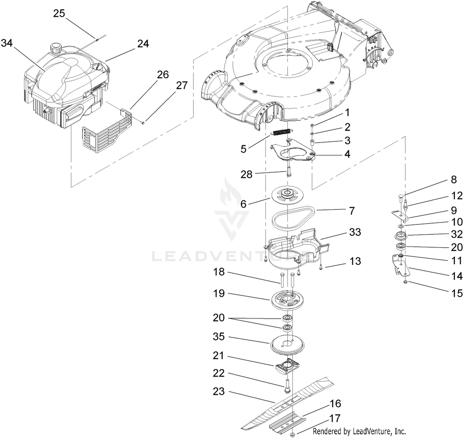 Engine and Blade Assembly