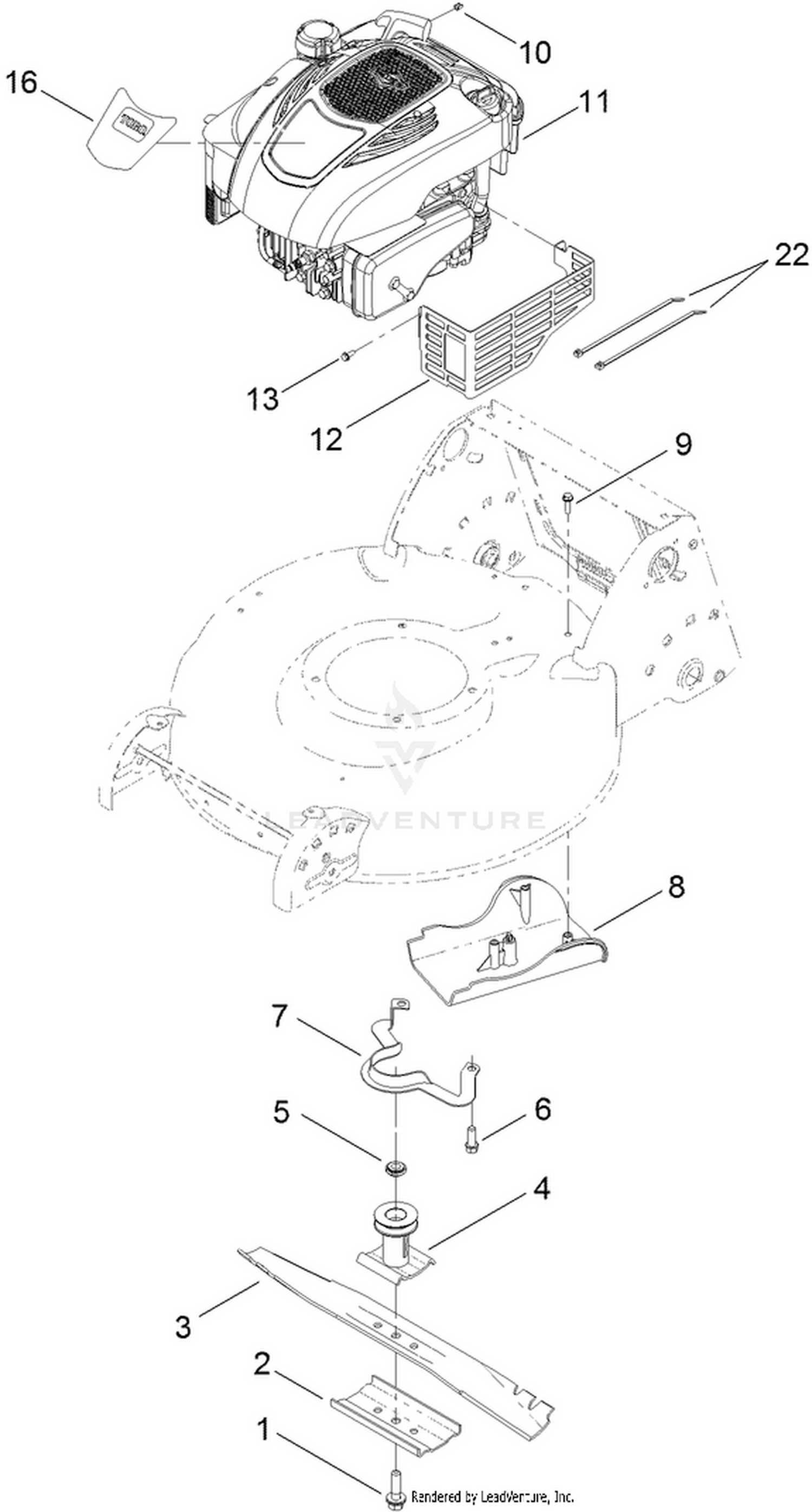 Engine and Blade Assembly