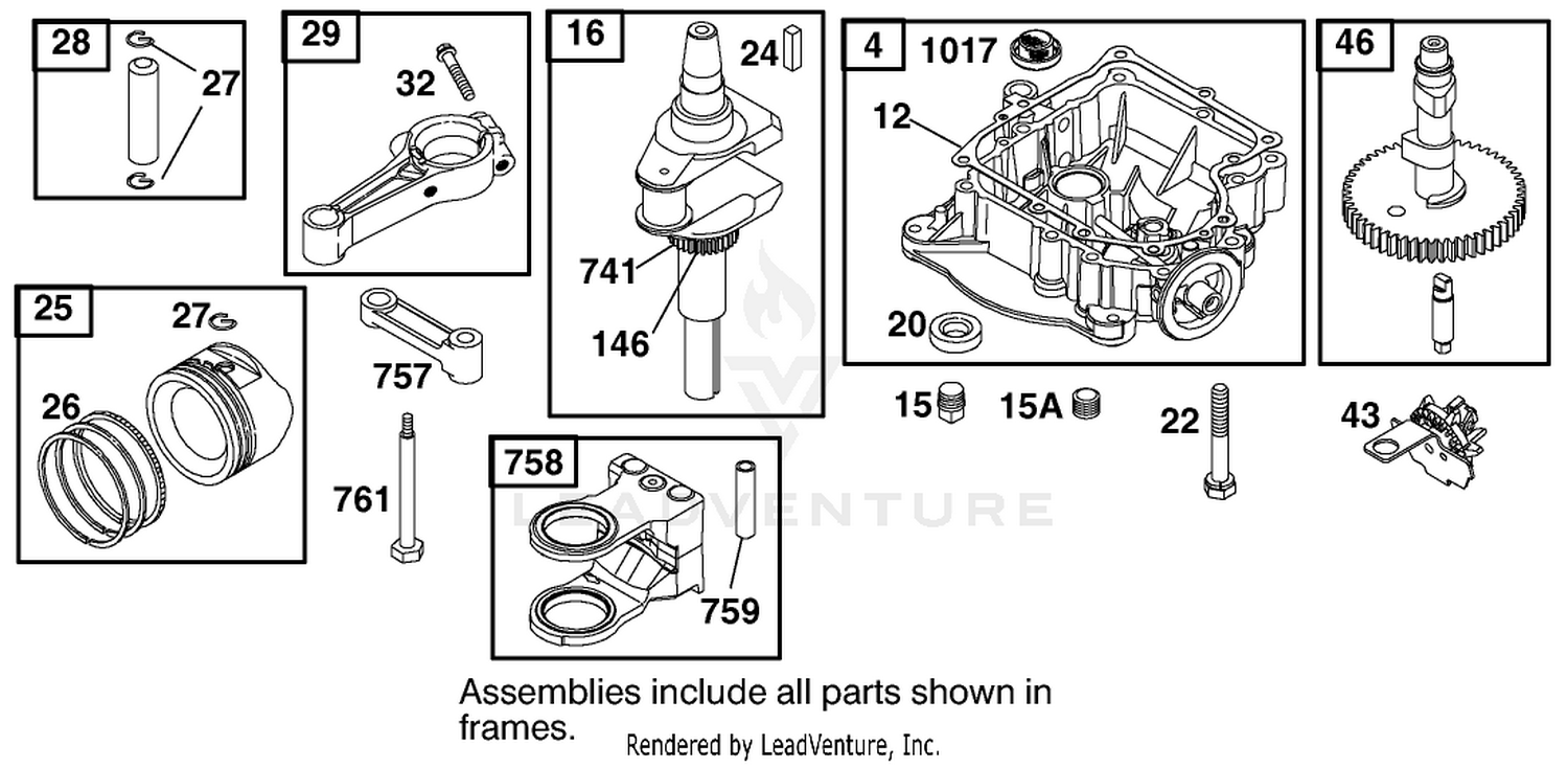 Engine Briggs  Stratton Model 312777-0128-E1 3