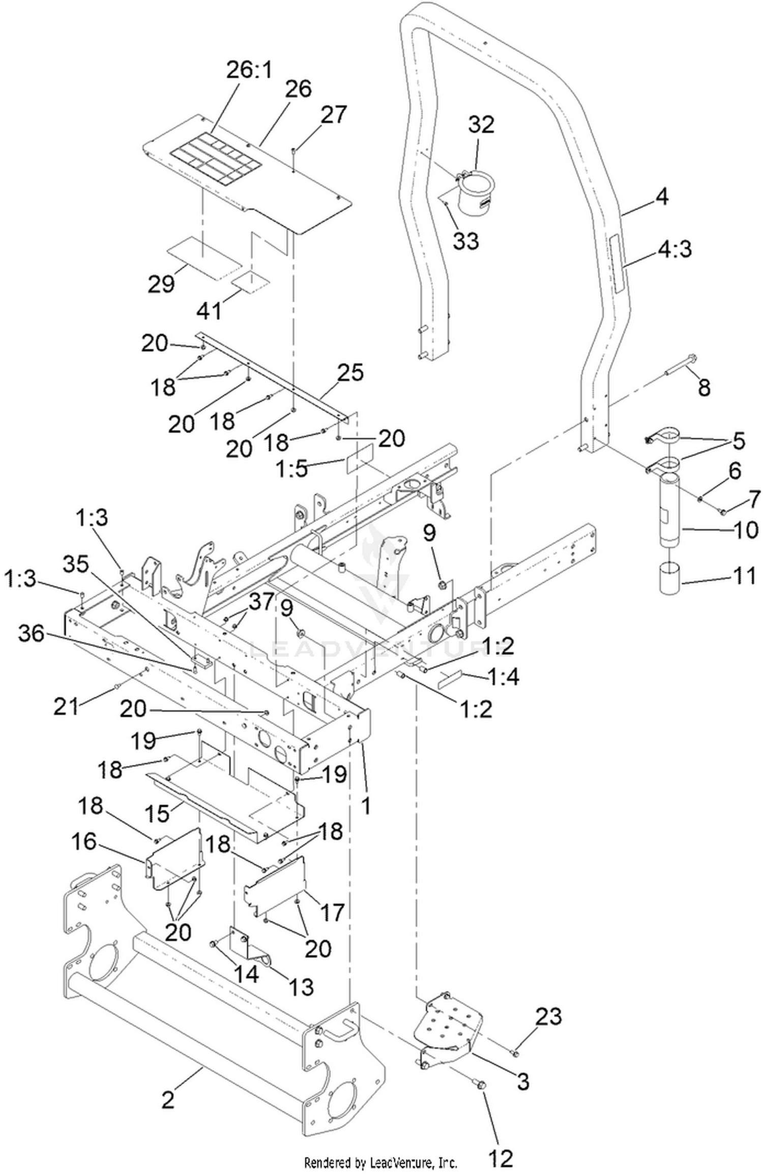 Frame and Roll-Over Protection System Assembly