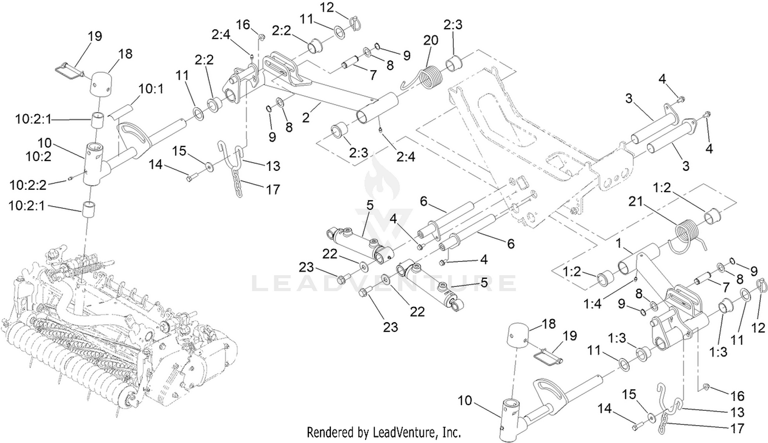 No. 2 and No. 3 Lift Arm Assembly