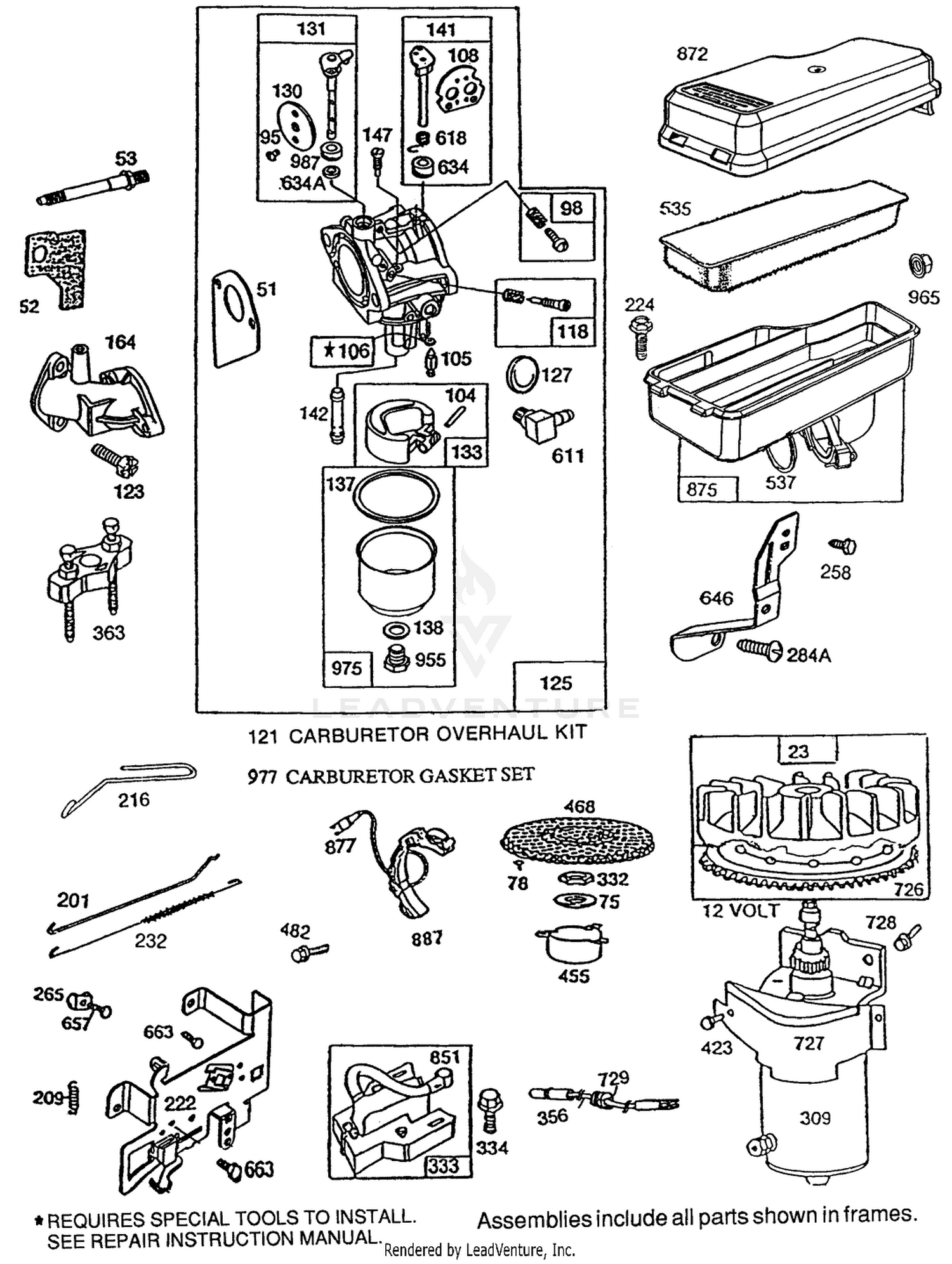 Briggs  Stratton Model No. 195707-0121-01 2