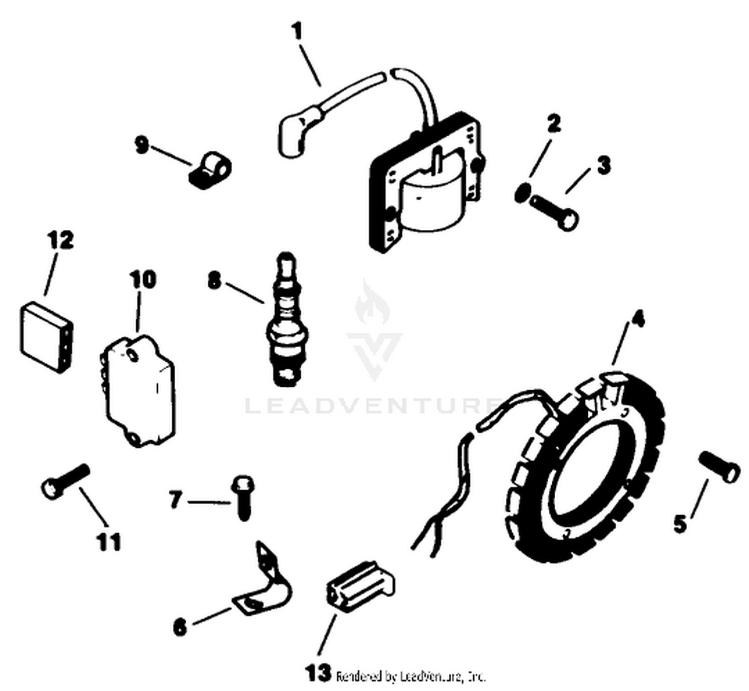 Ignition-Engine Kohler Model No. M16 Spec. No. 711526 (cont.)