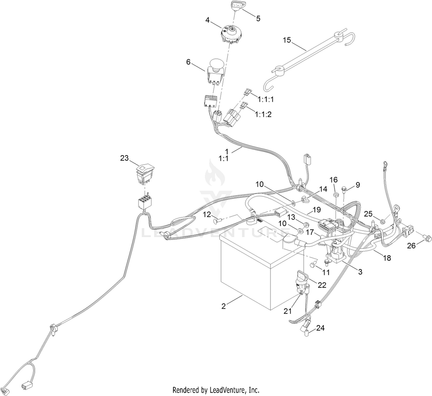 Battery and Electrical Assembly