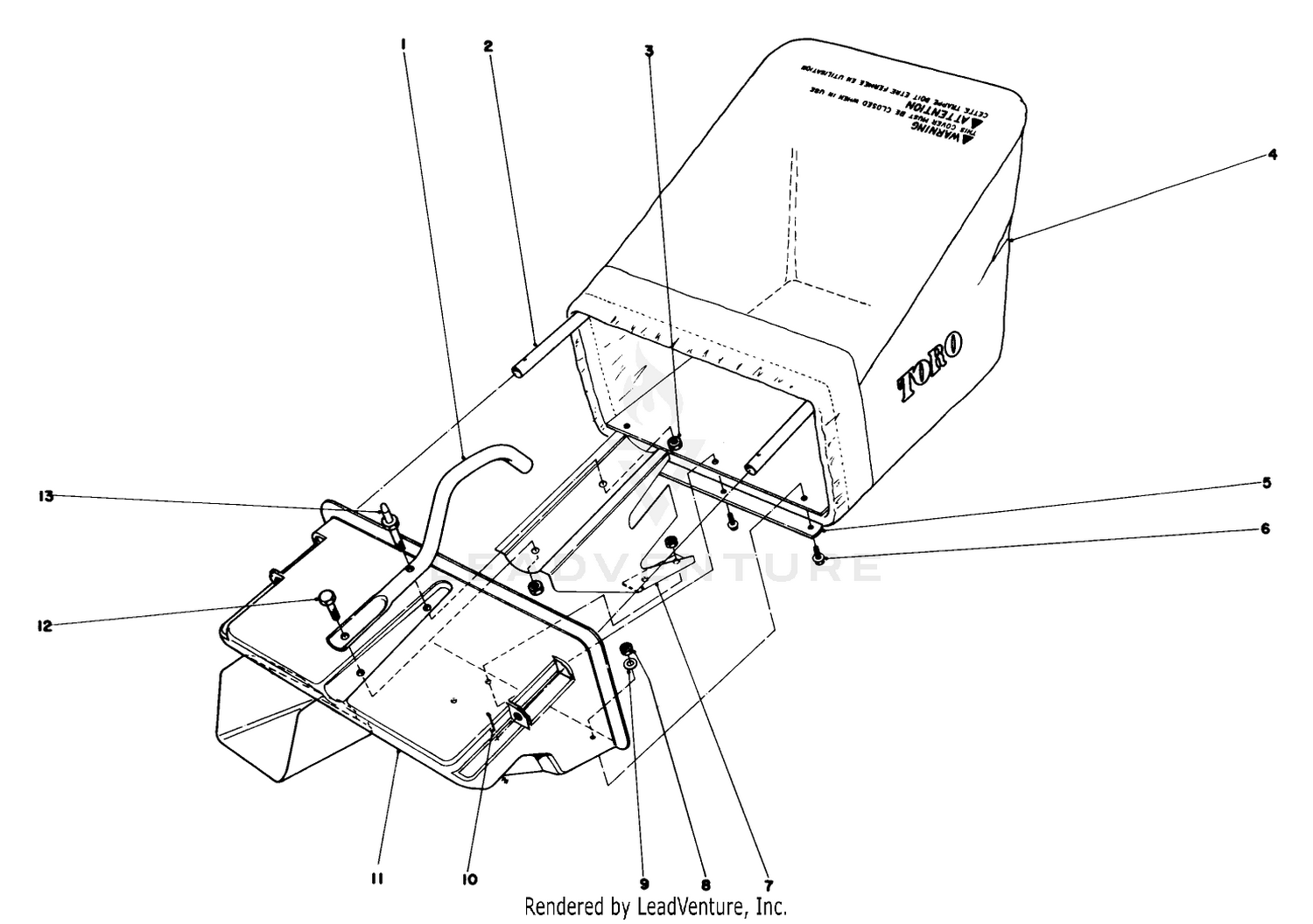 Grass Catcher Assembly No. 11-0269 (model No. 16880  16890)
