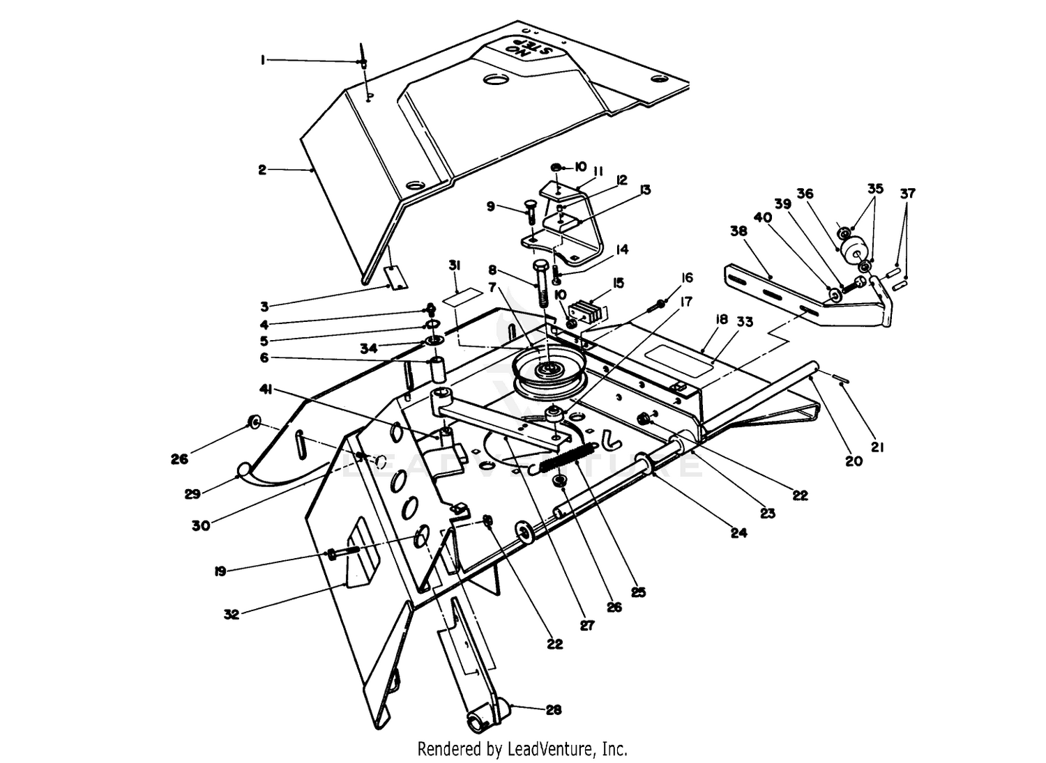 Center Deck Model No. 30592 Right Wing Assy.