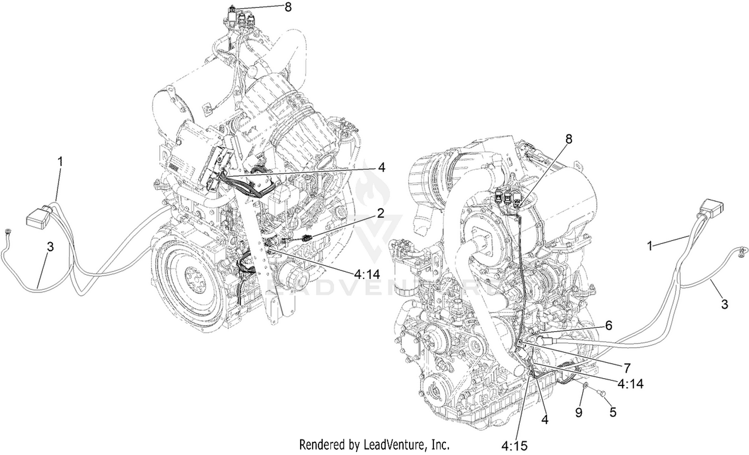 Battery and Engine Electrical Assembly