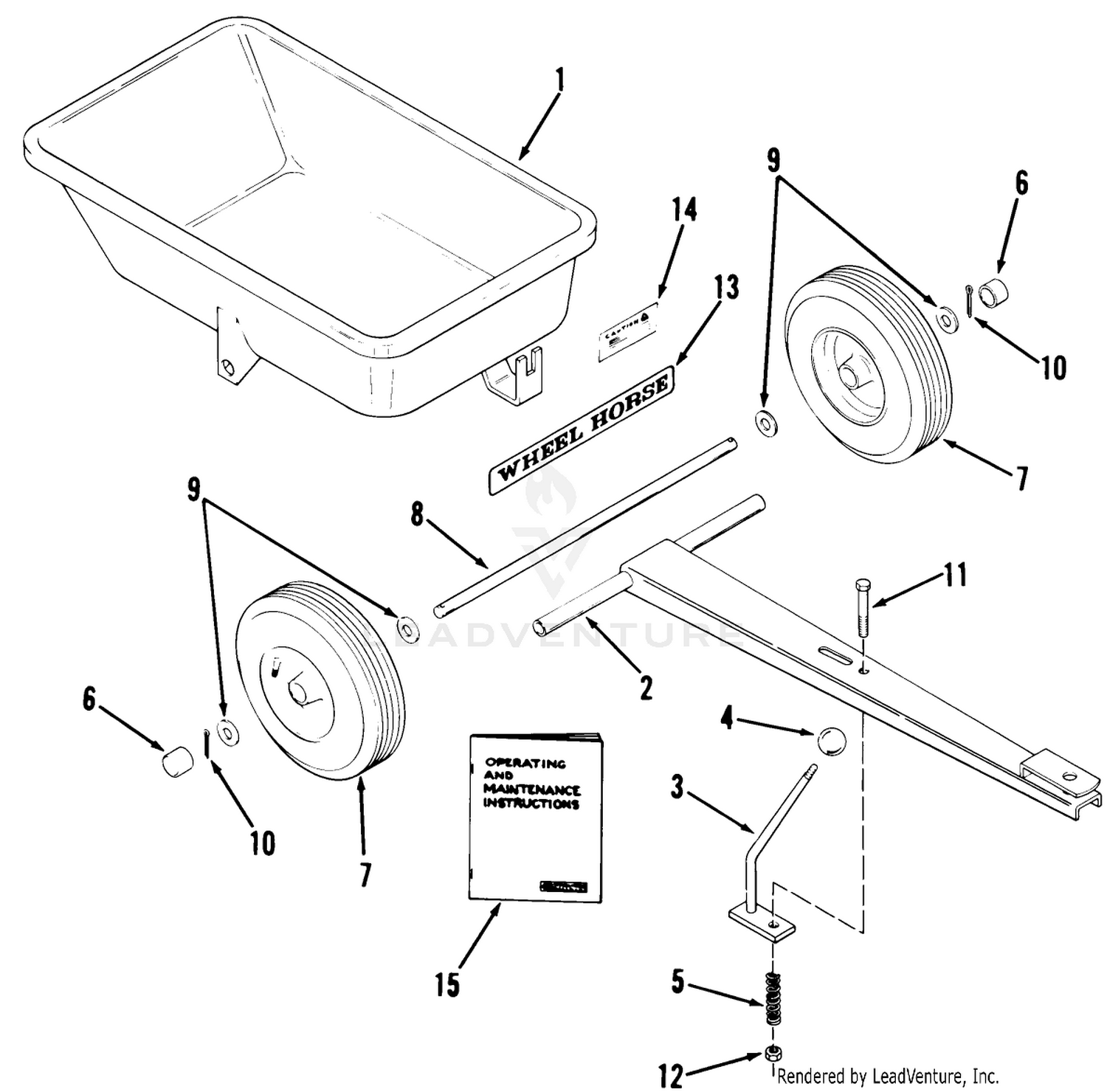 Dump Cart-5.5 Cu. Ft. (.15 Cu.m)(vehicle Identification Number 97-05dc01)