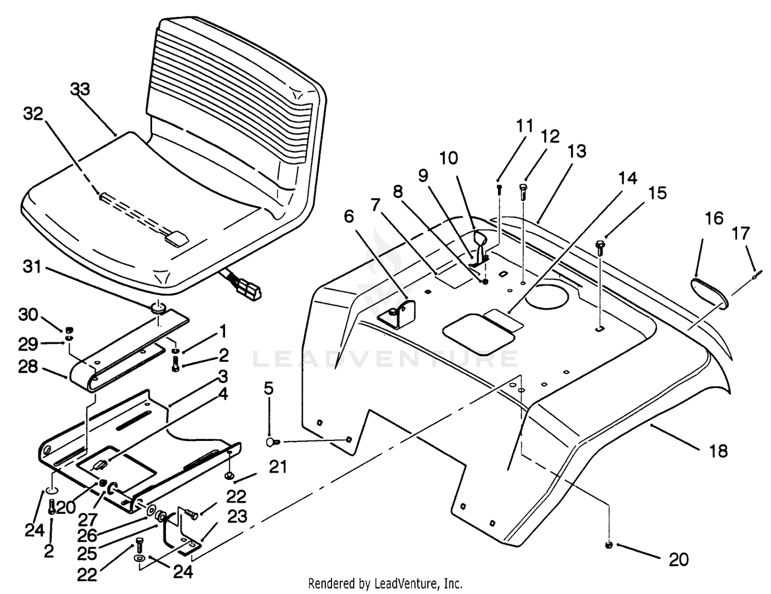 Fender And Seat Assembly