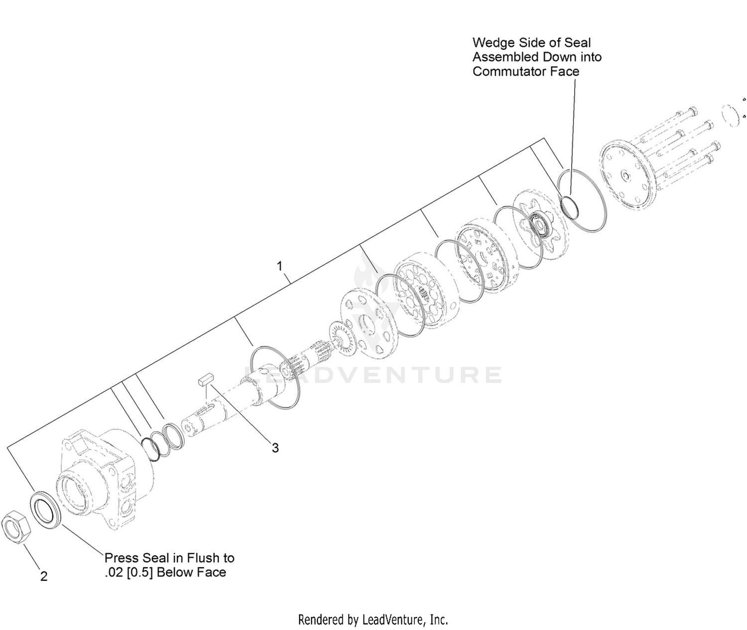 Hydraulic Motor Assembly No. 117-3285 (CW)