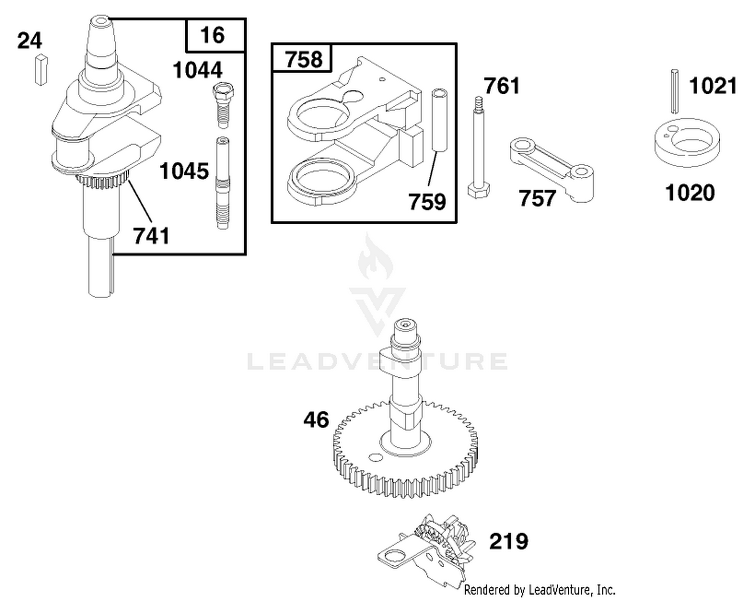 Engine Briggs  Stratton Model 28m707-0127-01 2