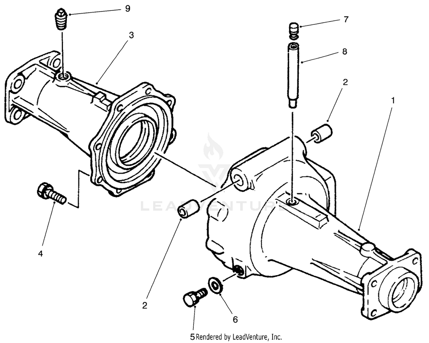 Axle Housing Assembly Axle No. 74-5621 (model No. 03603)