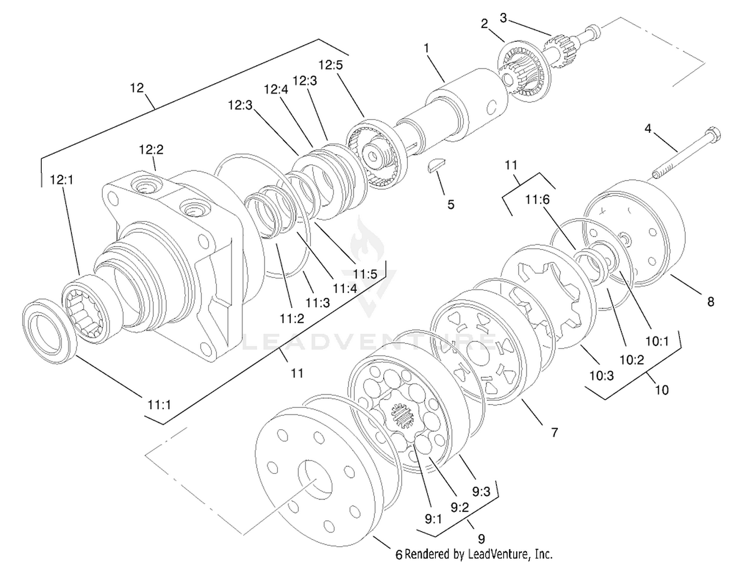 Hydraulic Motor Assembly No. 95-8693