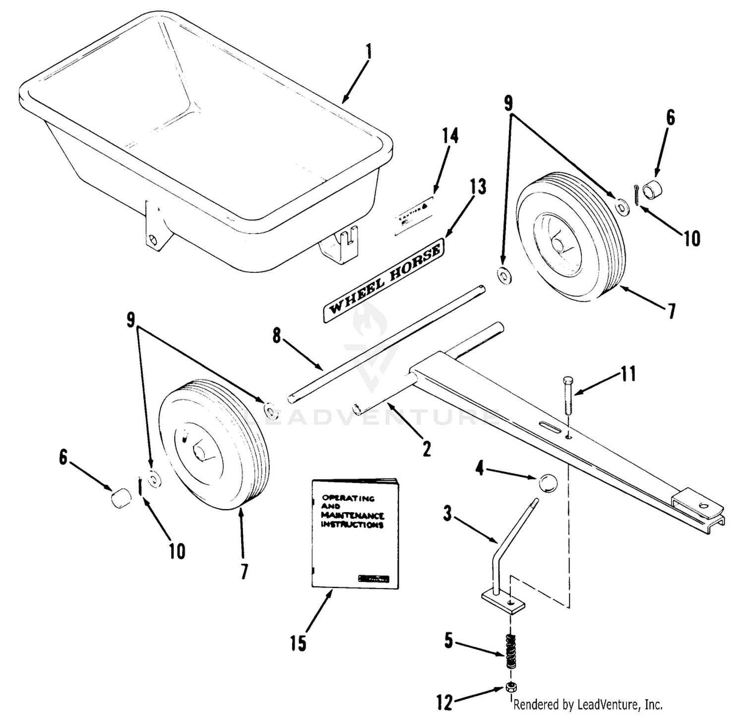 Dump Cart - 5.5 Cu. Ft. (.15 Cu. M) Vehicle Identification Number 07-05dc01