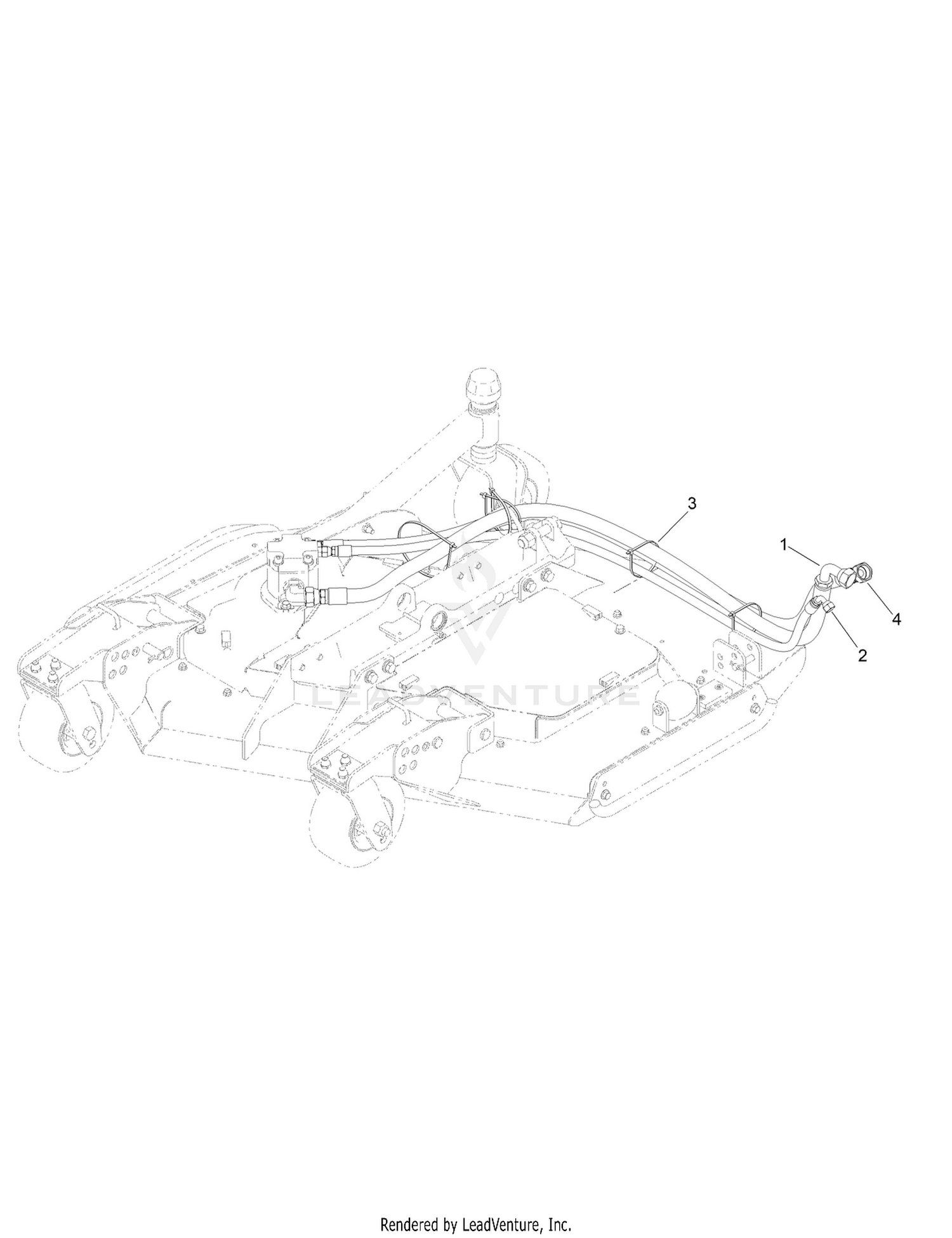 Right Deck Hose Assembly