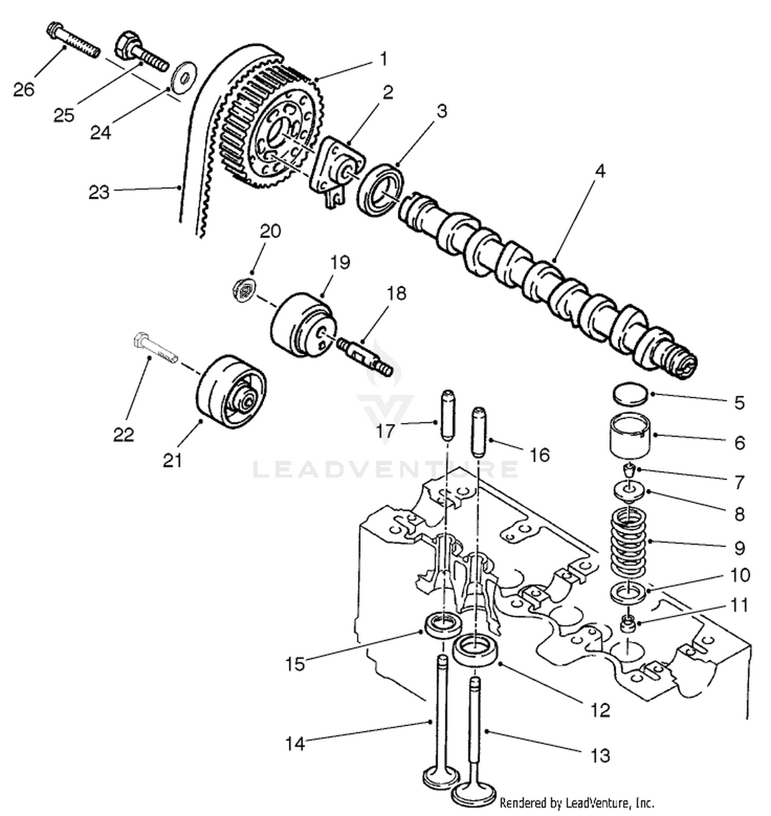 Camshaft And Valves Assembly