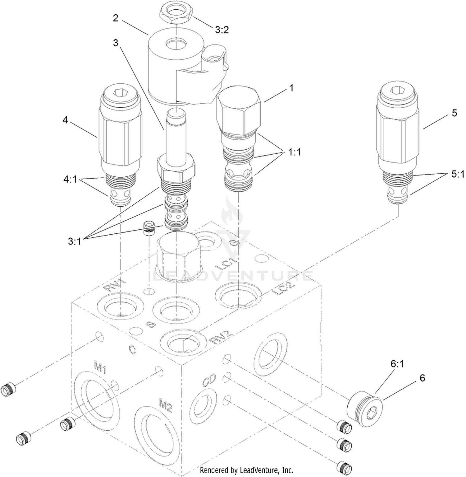 Hydraulic PTO Manifold Assembly No. 115-8467