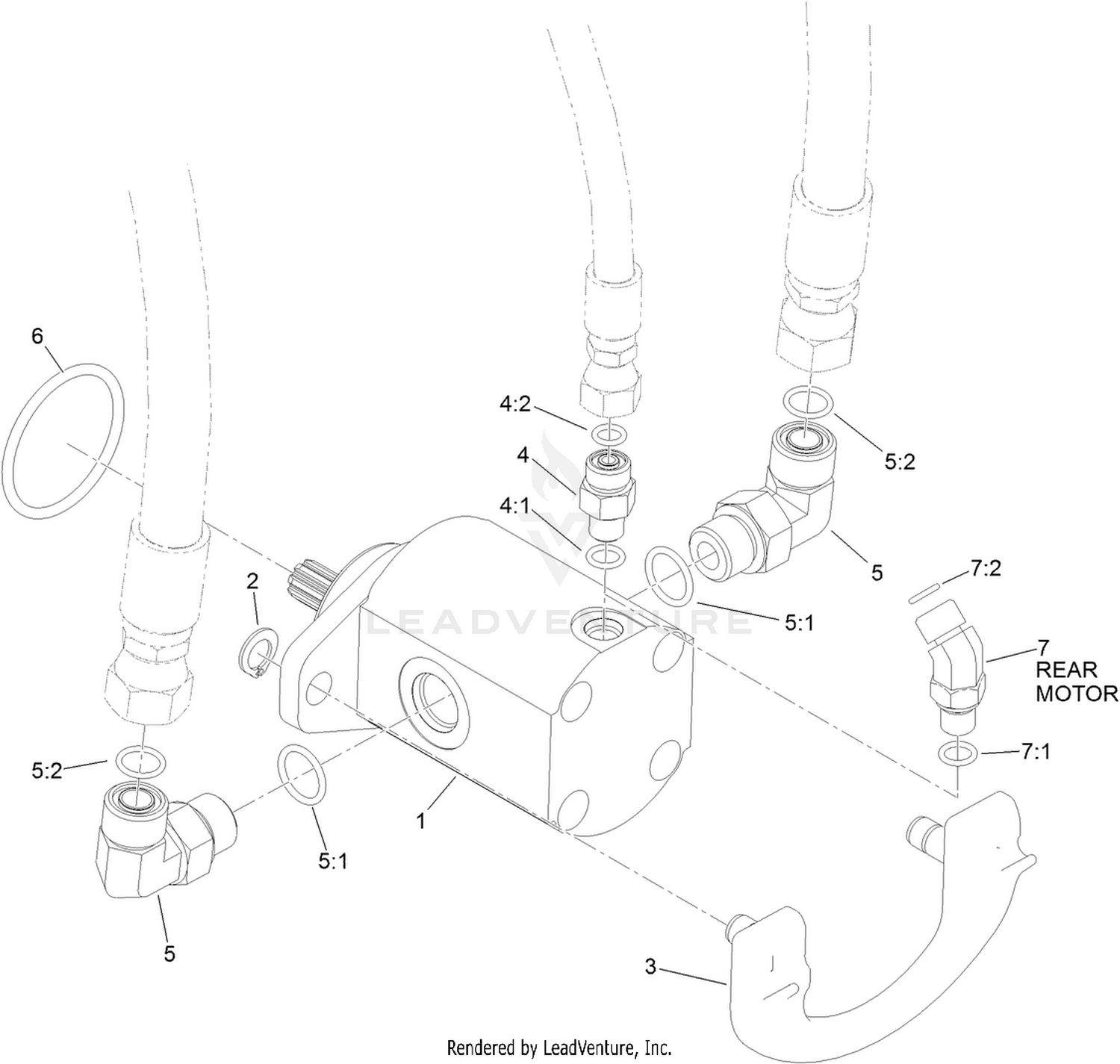 Hydraulic Mow  Reel Motor Assembly