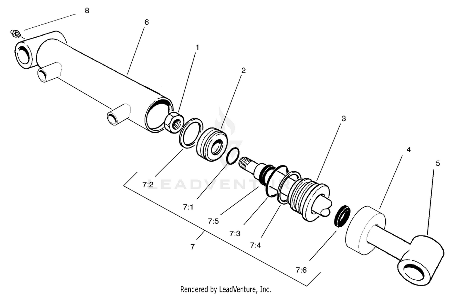 Hydraulic Cylinder Assembly No. 93-9311