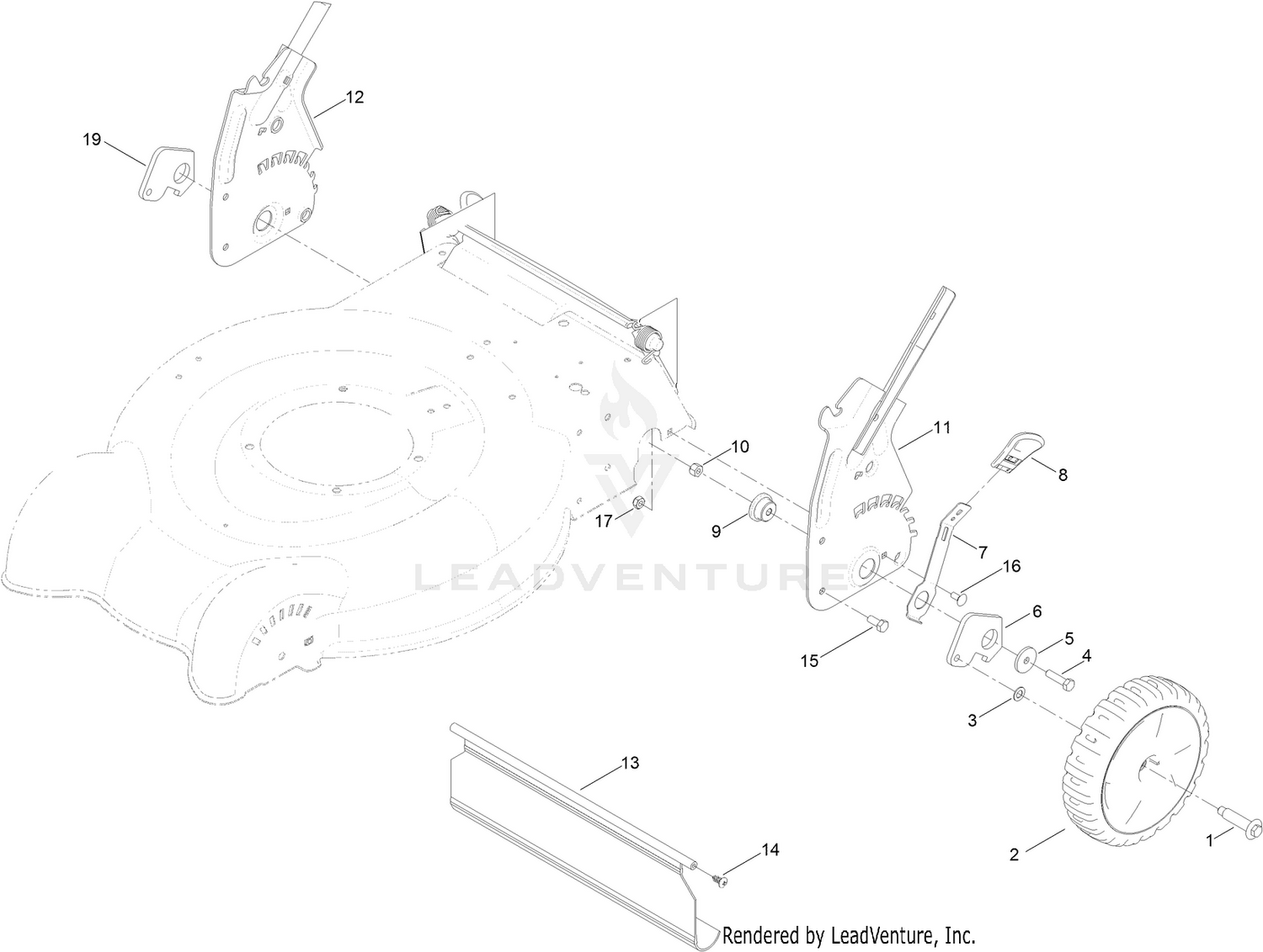 Rear Axle and Height-of-Cut Assembly