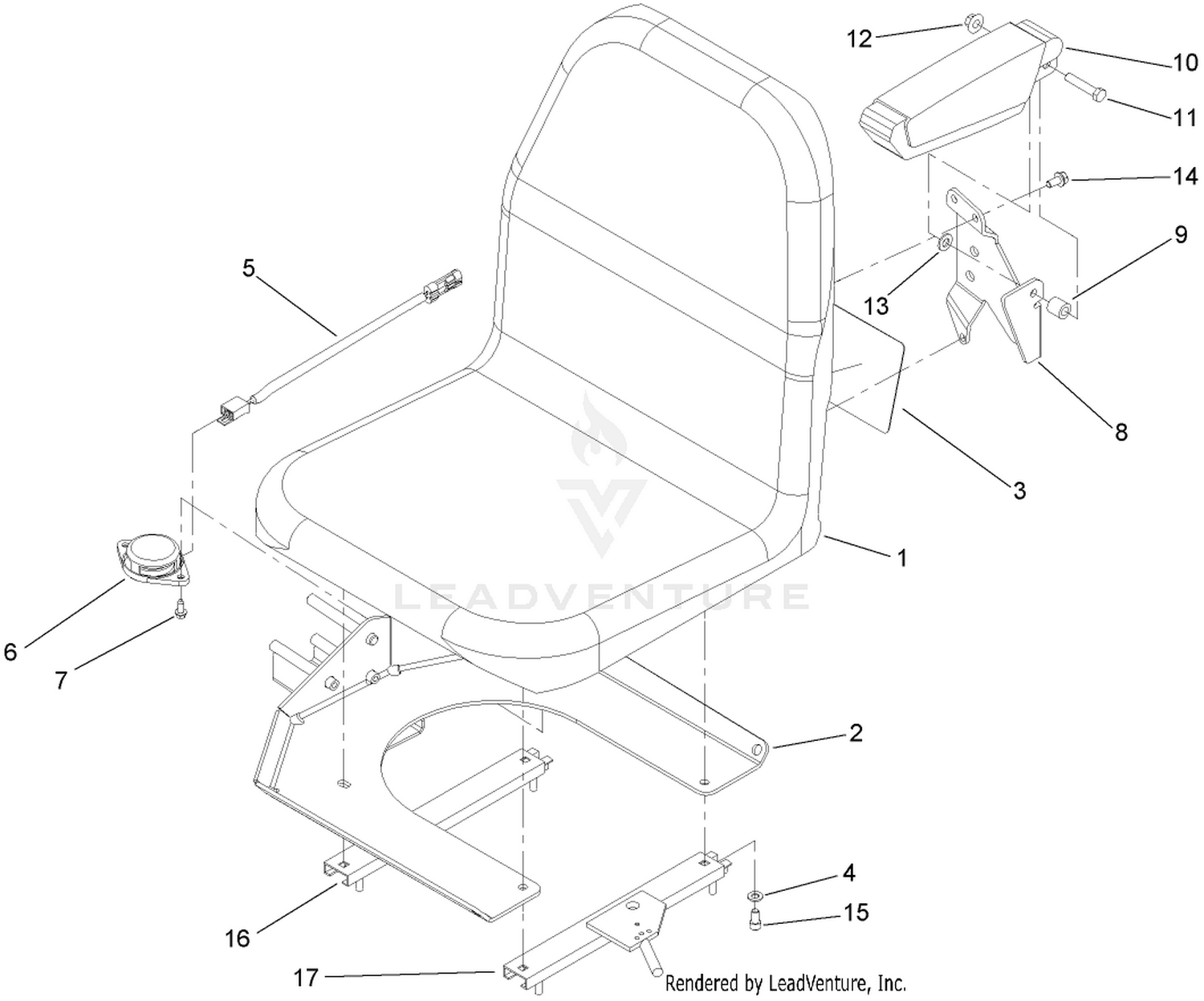 Seat and Armrest Assembly