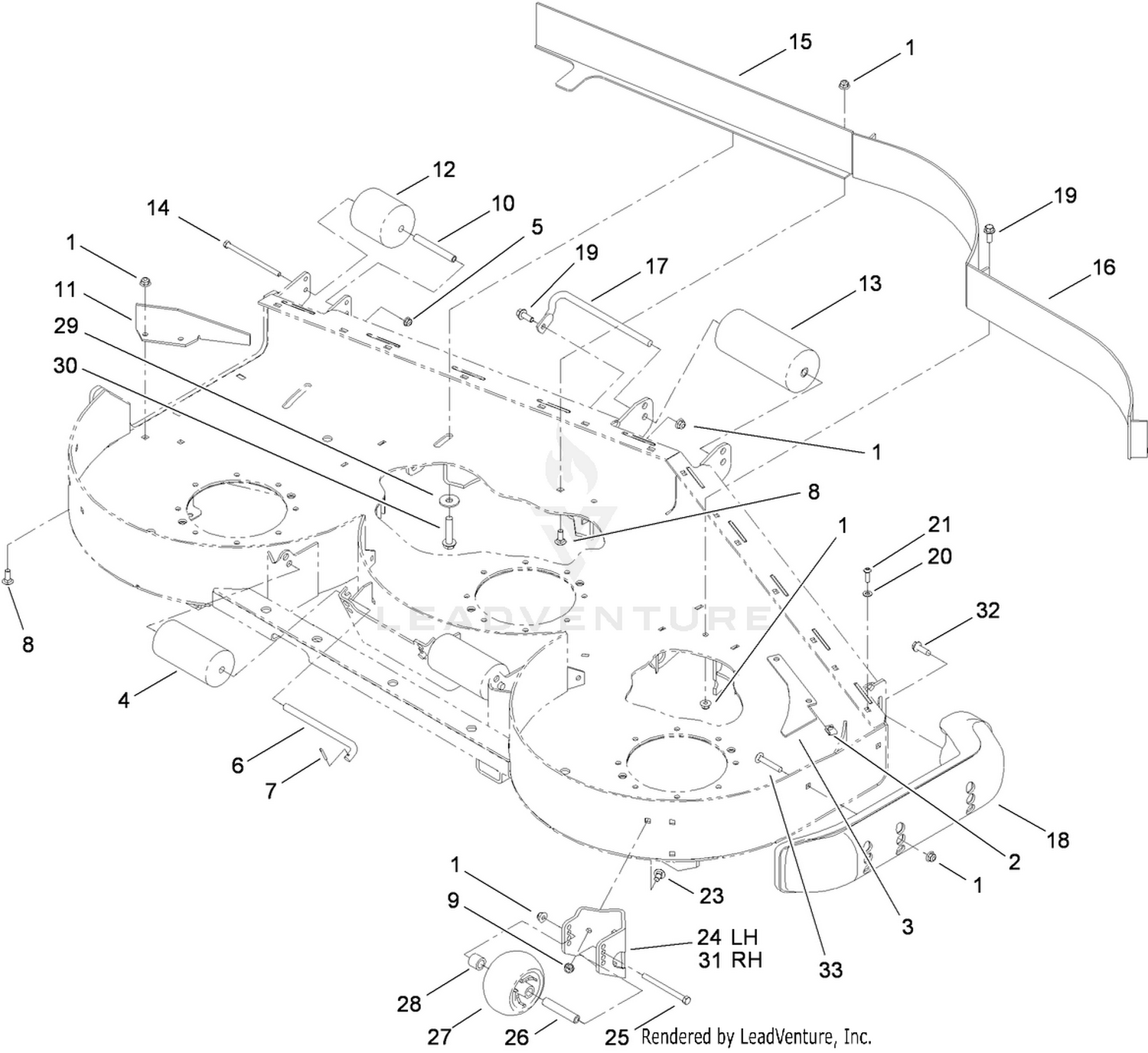 Roller and Baffle Assembly